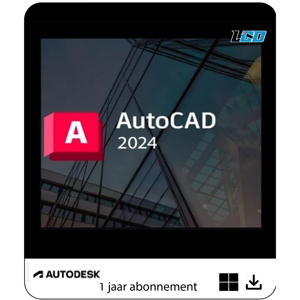 Autodesk AutoCAD 2024 1 Jaar abonnement