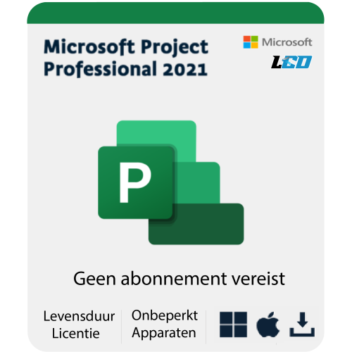 Microsoft Project Professional 2021 USB Installatiepakket