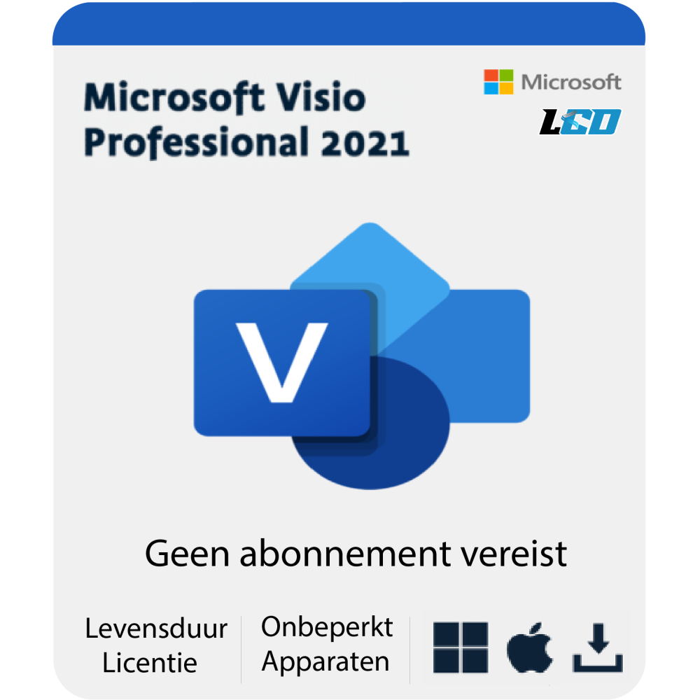 Microsoft Visio Professional 2021 USB Installatiepakket