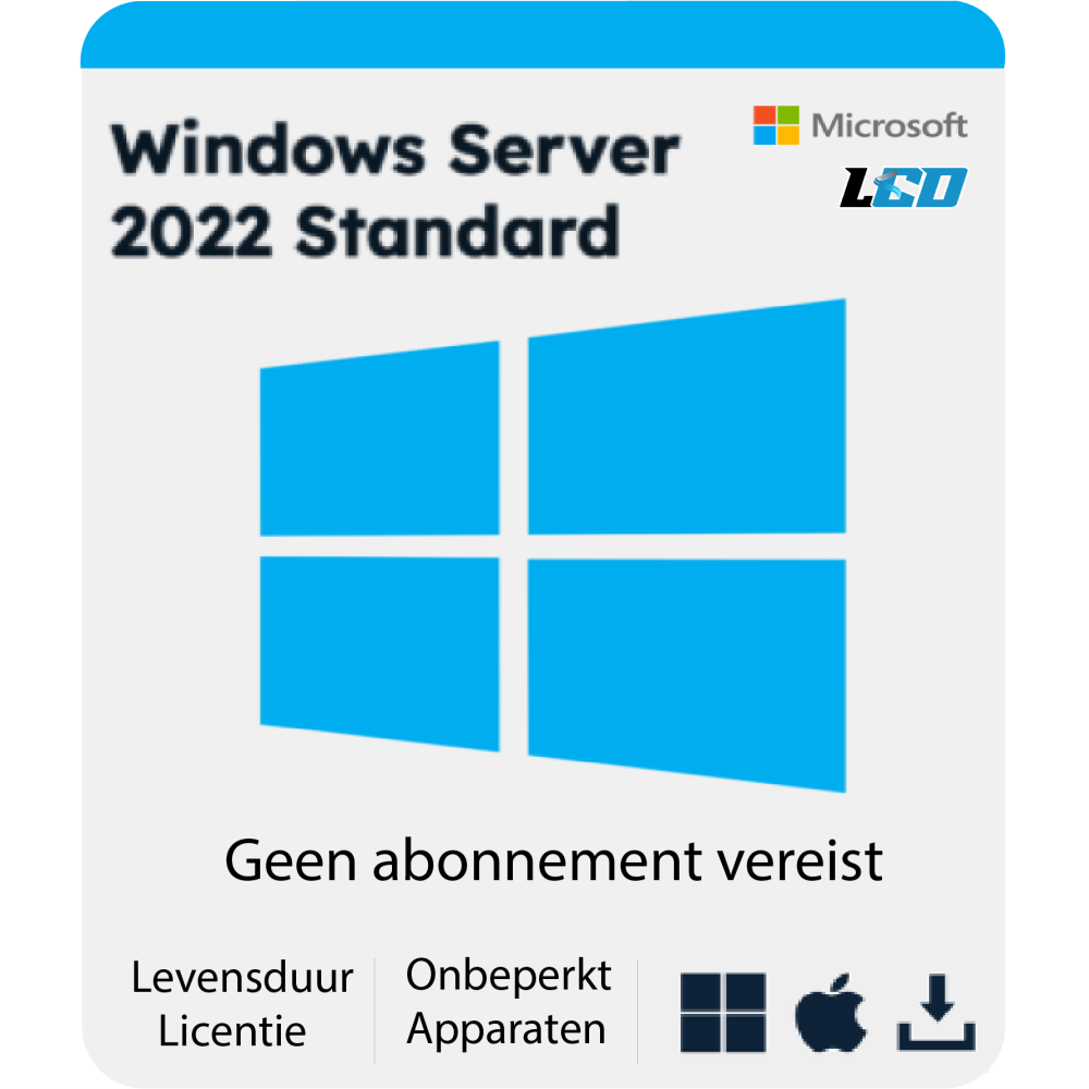 Microsoft Server 2022 Standard USB Installatiepakket