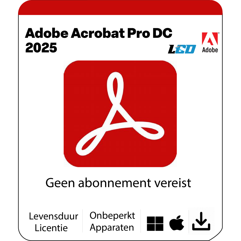 Adobe Acrobat 2025 Pro DC Installatiepakket