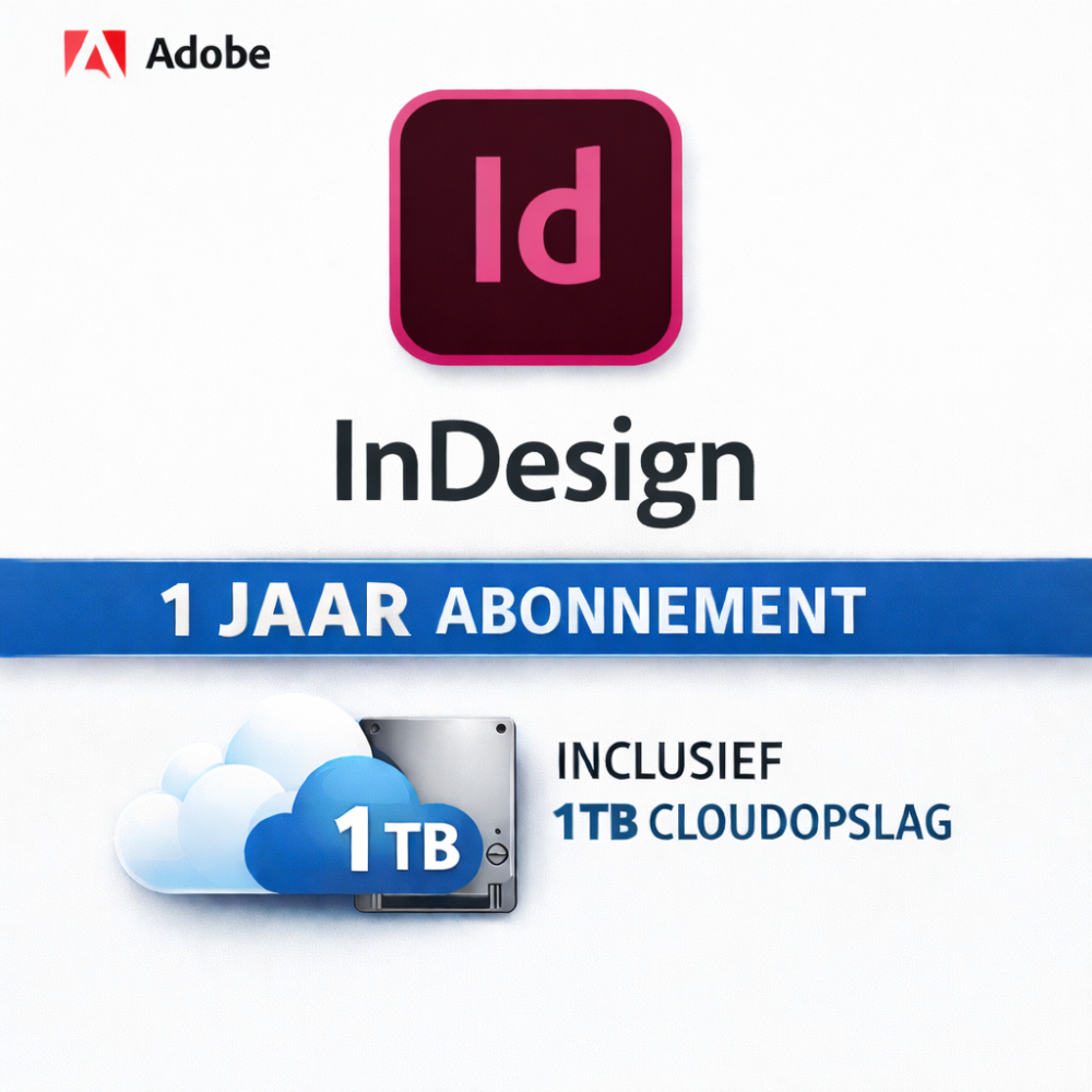 Adobe InDesign 1 Jaar Abonnement – 1 Licentie | Direct geleverd per e-mail