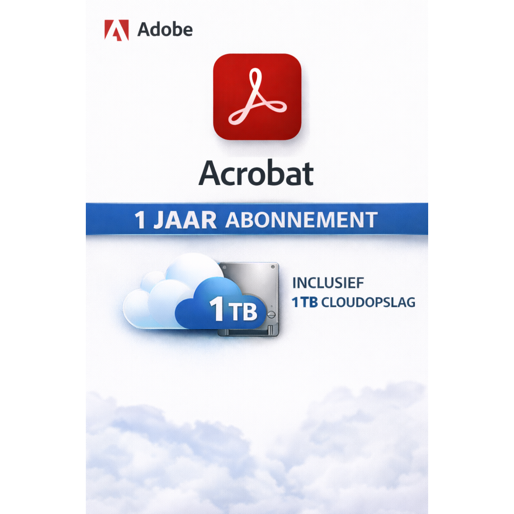 Adobe Acrobat 1 Jaar Abonnement – 1 Licentie | Direct geleverd per e-mail