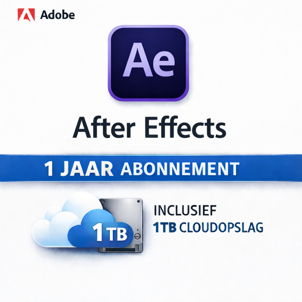 Adobe After Effects 1 Jaar Abonnement – 1 Licentie | Direct geleverd per e-mail
