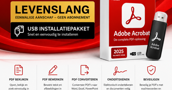 Adobe Acrobat 2025 Pro DC | USB Licentie 1 PC