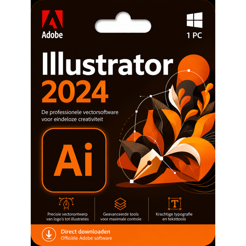 Adobe Illustrator 2024 – Direct in je mailbox – 1 PC – Zonder abonnement