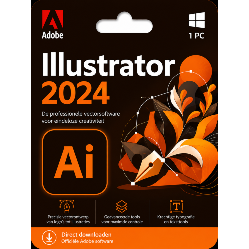 Adobe Illustrator 2024 – Direct in je mailbox – 1 PC – Zonder abonnement