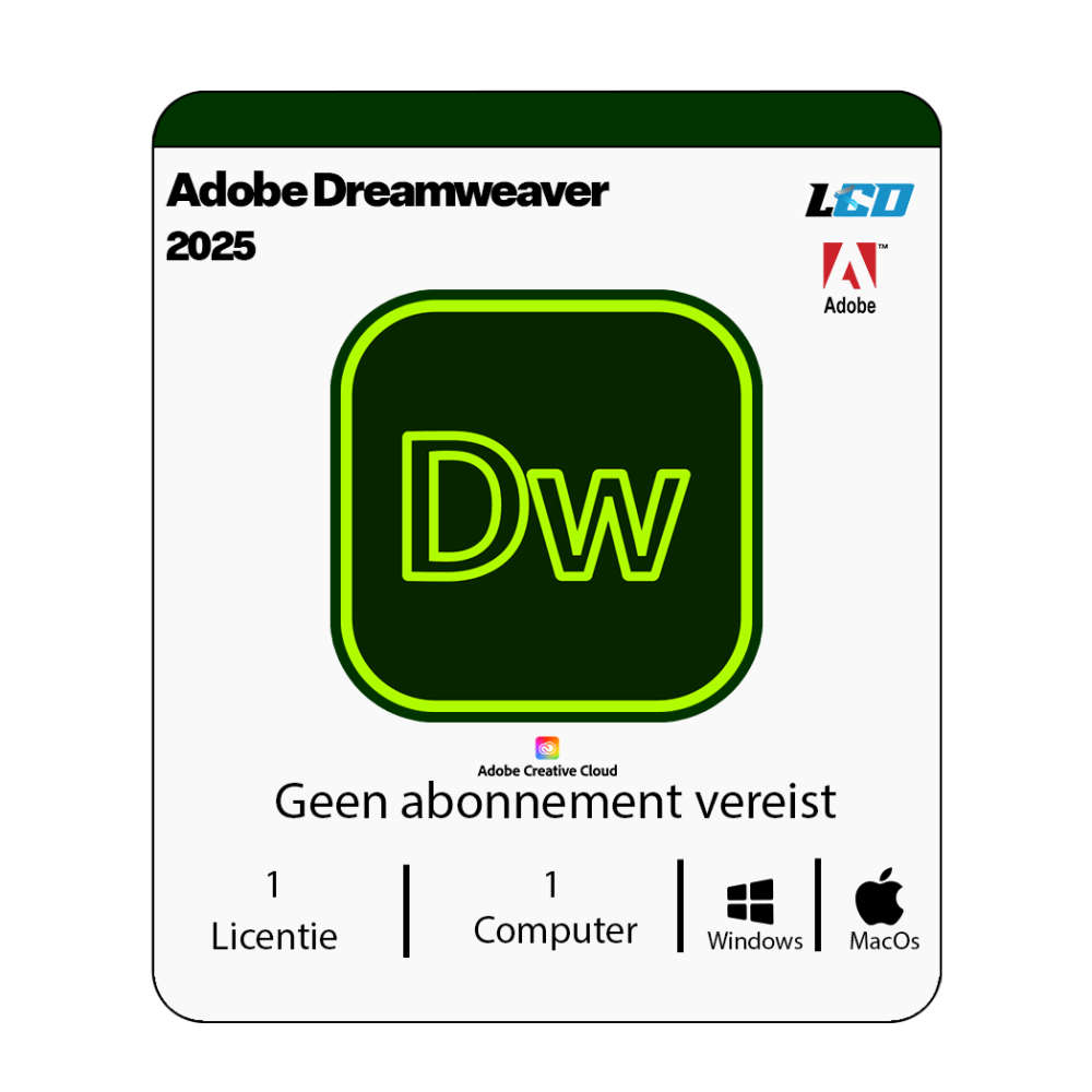 Adobe Dreamweaver 2025 Installatiepakket