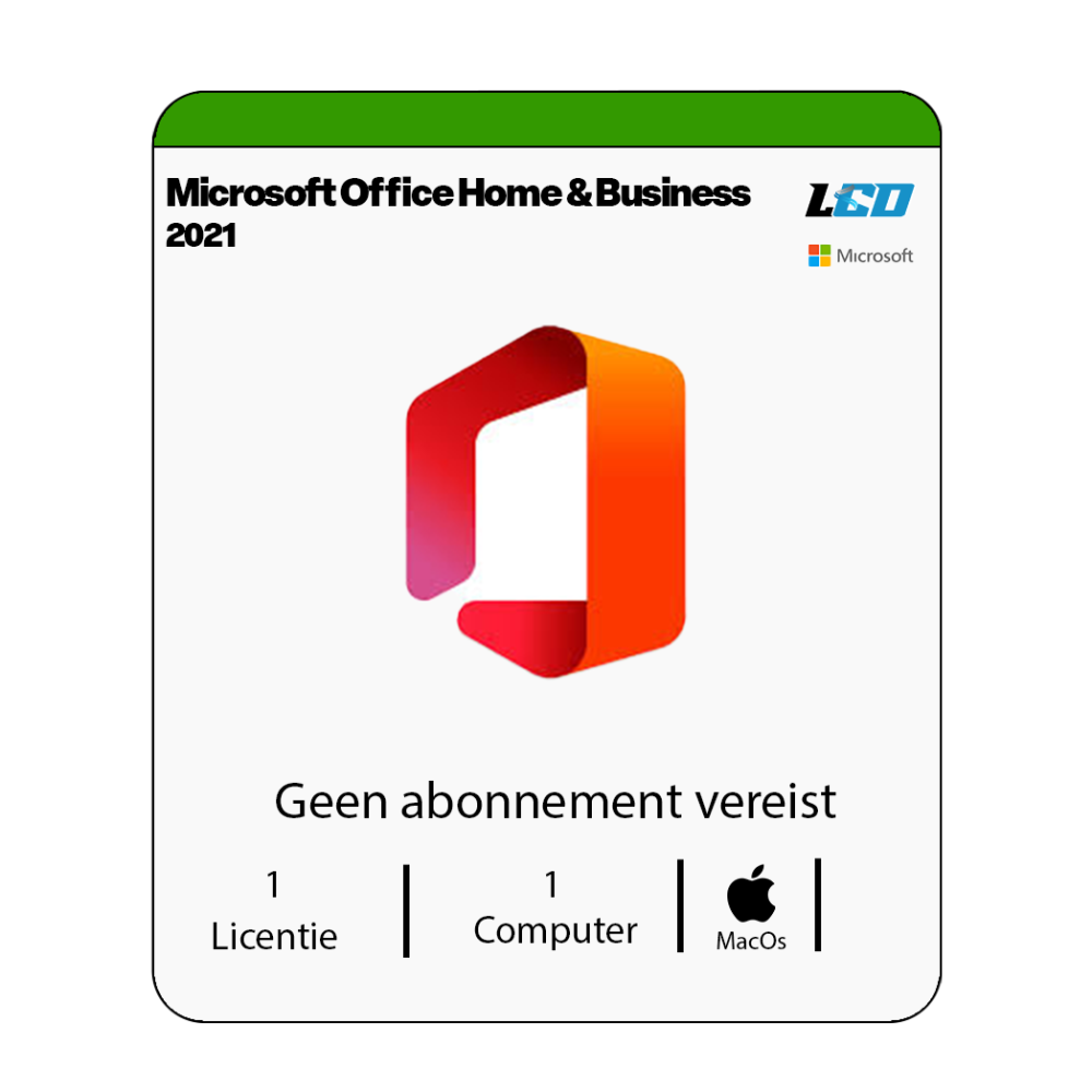 Microsoft Office 2021 Home & Business voor Mac 