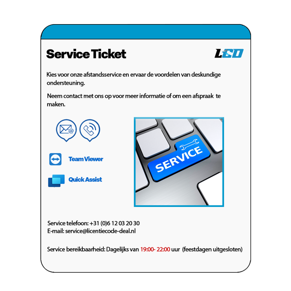 Service|Ticket Bevestigings ID