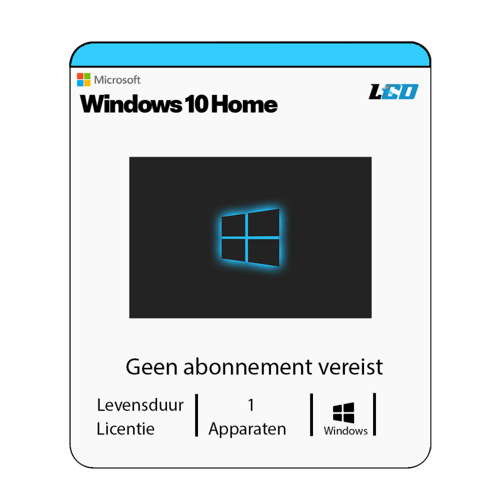  Microsoft Windows 10 Home Installatiepakket