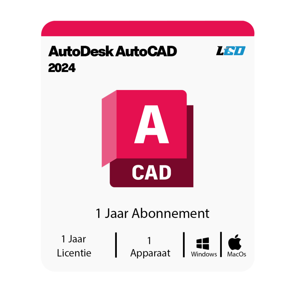 Autodesk AutoCAD 2024 1 Jaar abonnement