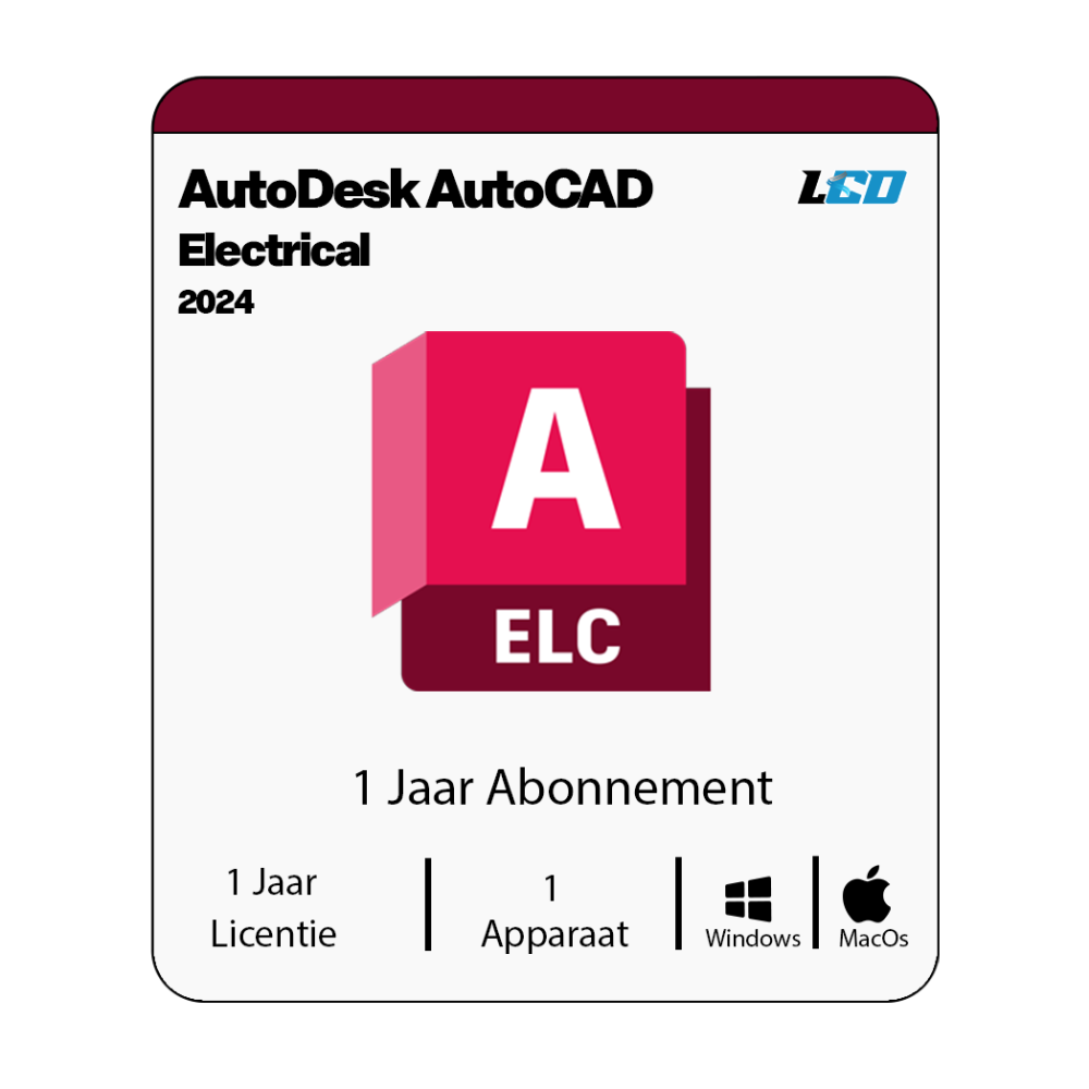 Autodesk AutoCAD Electrical 2024 1 Jaar abonnement