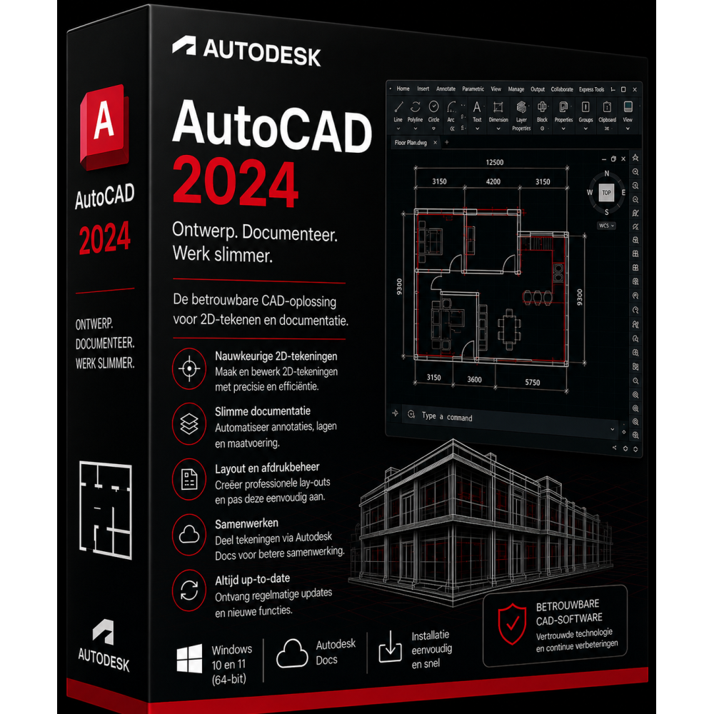 Autodesk AutoCAD 2024 1 Jaar abonnement