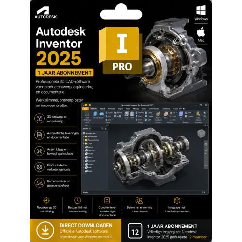 AutoDesk Inventor 2025 1 jaar Abonnement
