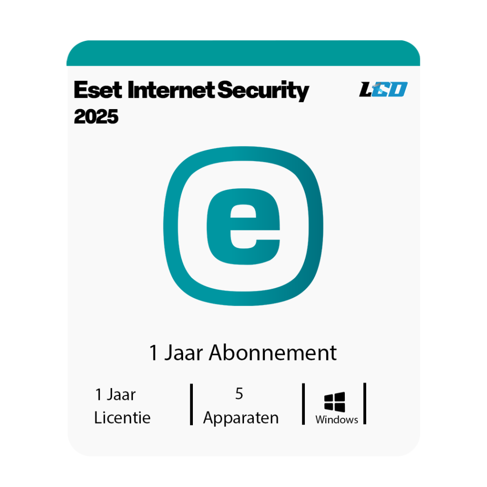 ESET Internet Security 2025 ( 5 Apparaten ) 1 jaar Abonnement