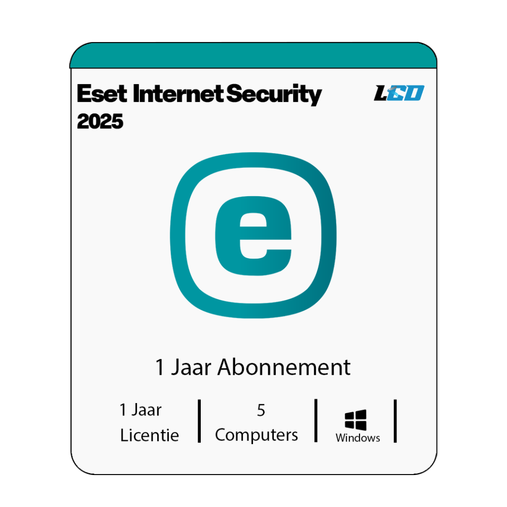 ESET Internet Security 2025 ( 5 Apparaten ) 1 jaar Abonnement