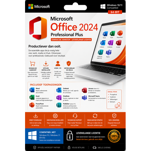 Microsoft Office 2024 Professional Plus | Digitale Licentie 1PC
