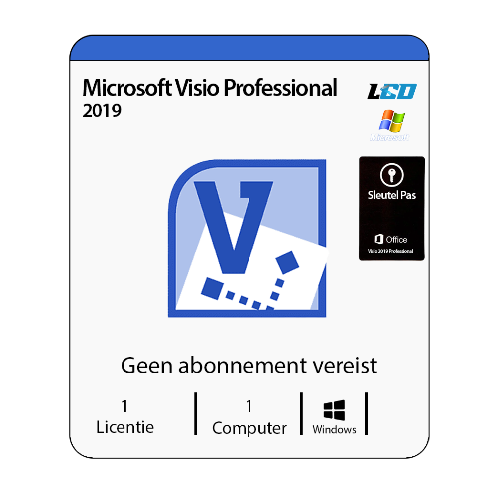 Microsoft Visio Professional 2019 USB Installatiepakket