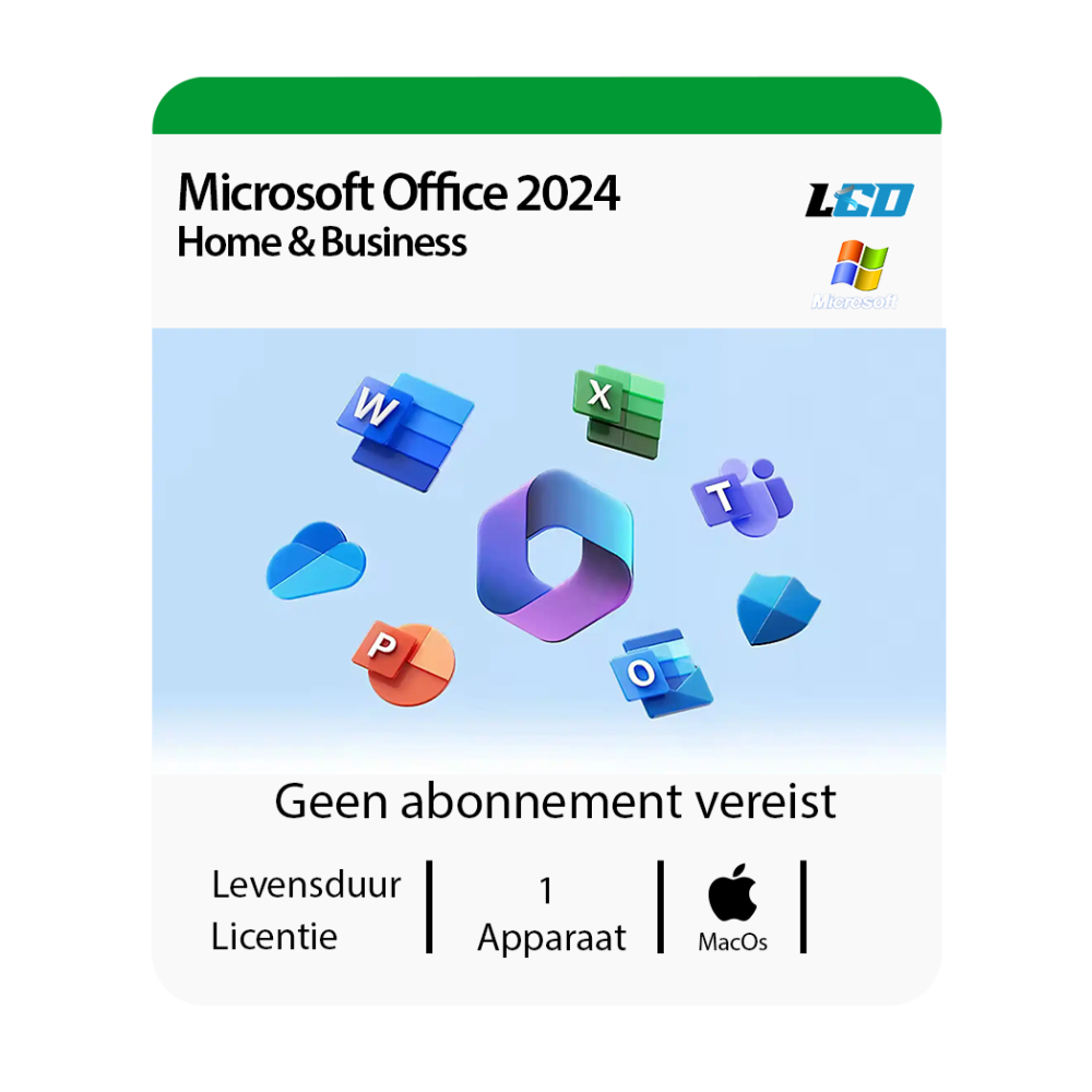 Microsoft Office 2024 Home & Business Mac Installatiepakket