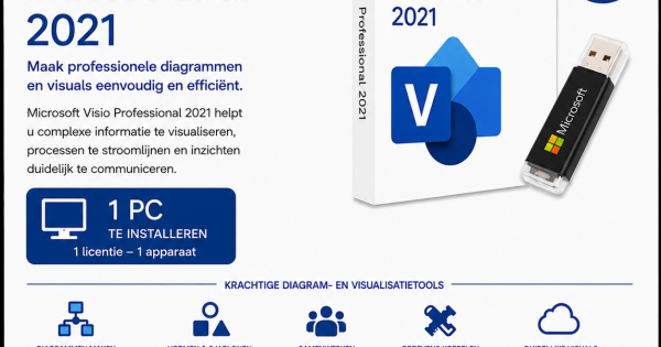 Microsoft Visio Professional 2021 USB Installatiepakket
