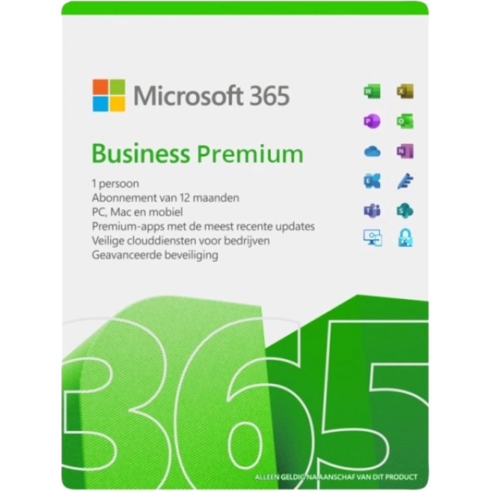 Microsoft Office 365 Business Premium 1 jaar abonnement