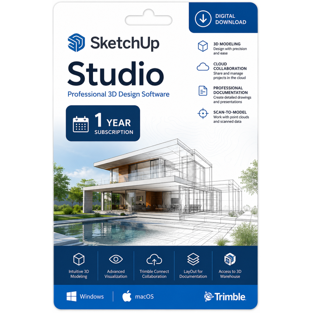 SketchUp Studio 1 jaar Abonnement
