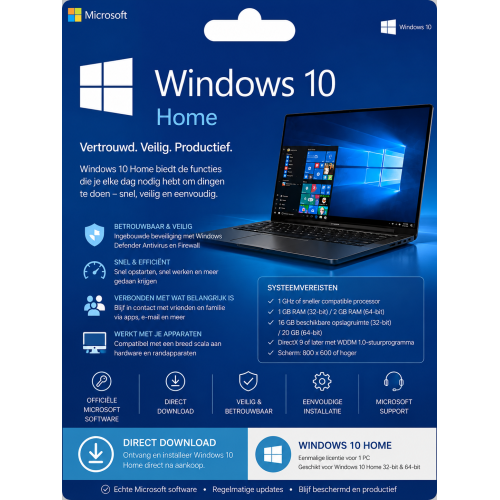 Microsoft Windows 10 Home Installatiepakket